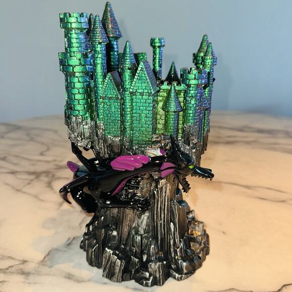 NEW NIP Bath & Body Works Maleficent Dragon Castle Disney Villains Candle Holder - Picture 2 of 7